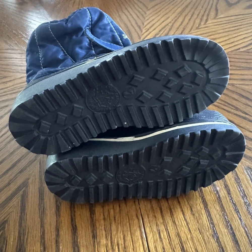 Sorel Snow Boots Unisex Kids Size 7 Blue Waterproof Wool Lined All Weather